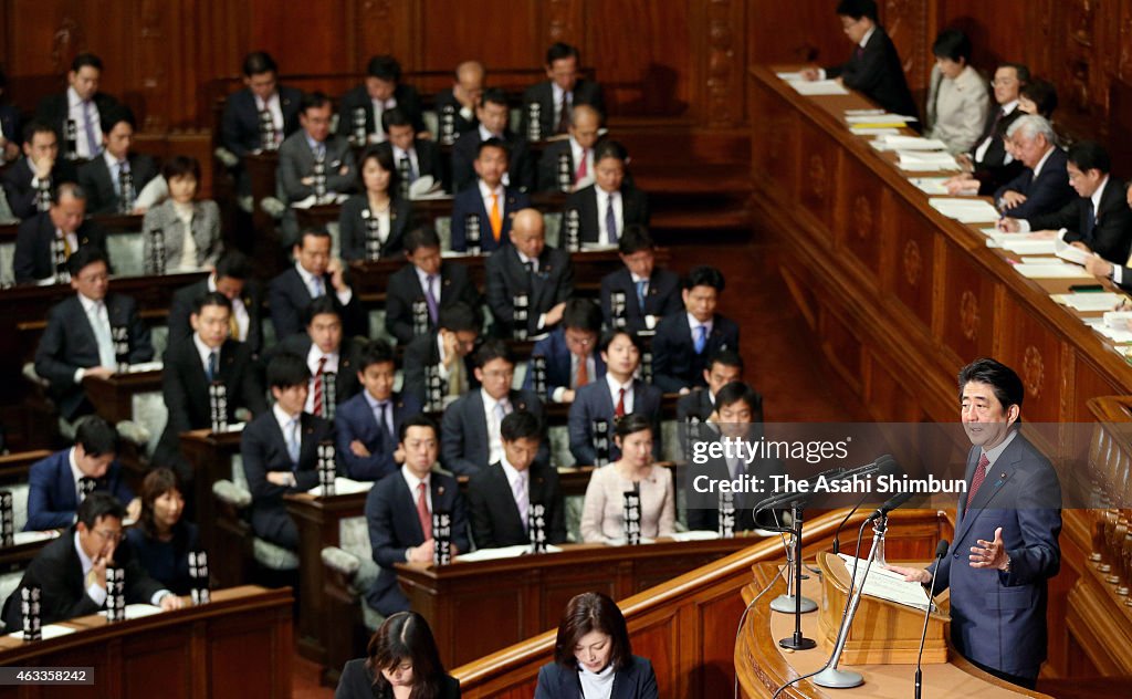 Prime Minister Shinzo Abe Delivers Policy Speech