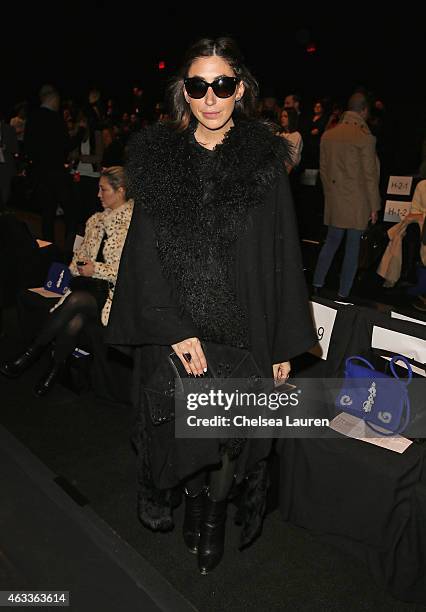 Lauren Rae Levy attends the Mongol fashion show during Mercedes-Benz Fashion Week Fall 2015 at The Theatre at Lincoln Center on February 13, 2015 in...