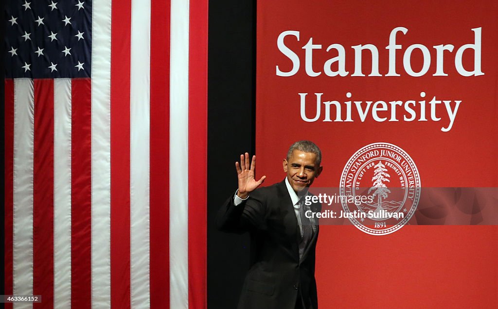 President Obama Speaks At Summit On Cybersecurity And Consumer Protection At Stanford University