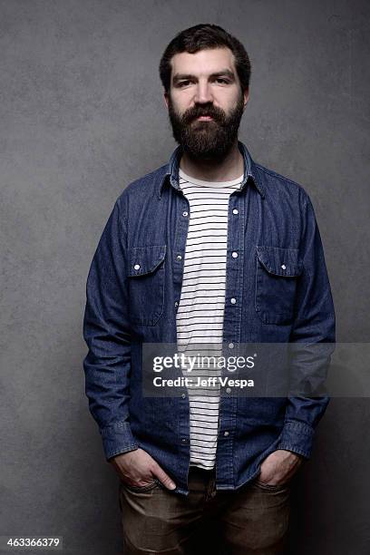 Filmmaker Jeremiah Zagar poses for a portrait during the 2014 Sundance Film Festival at the WireImage Portrait Studio at the Village At The Lift...