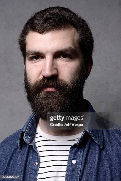 Filmmaker Jeremiah Zagar poses for a portrait during the 2014 Sundance Film Festival at the WireImage Portrait Studio at the Village At The Lift...