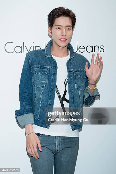 South Korean actor Park Hae-Jin attends the autograph session For 'CK Jeans' at Lotte Department Store on February 13, 2015 in Seoul, South Korea.