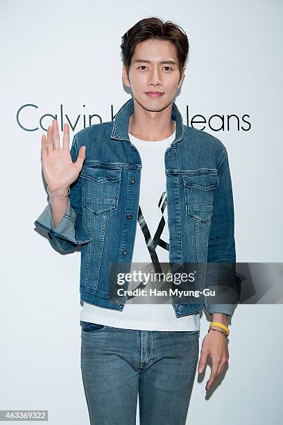 South Korean actor Park Hae-Jin attends the autograph session For 'CK Jeans' at Lotte Department Store on February 13, 2015 in Seoul, South Korea.