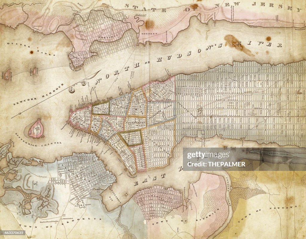 Map of new york city 1832