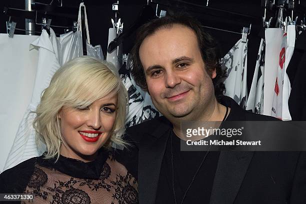 Designers Estel Day and Mark Tango attend the Mark And Estel show during Mercedes-Benz Fashion Week Fall 2015 at The Salon at Lincoln Center on...