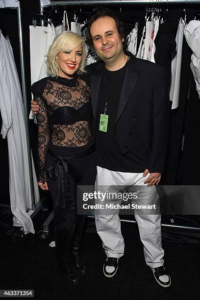 Designers Estel Day and Mark Tango attend the Mark And Estel show during Mercedes-Benz Fashion Week Fall 2015 at The Salon at Lincoln Center on...