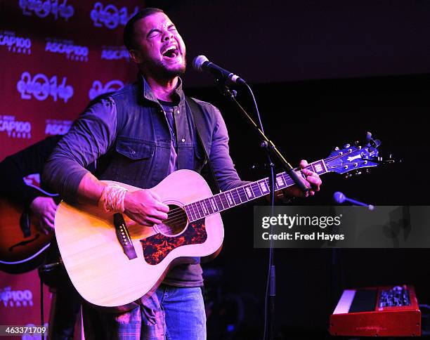 Singer Guy Sebastian performs at the Sundance ASCAP Music Cafe during the 2014 Sundance Film Festival on January 17, 2014 in Park City, Utah.