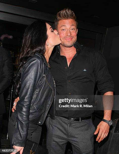 Duncan James and Jasmine Waltz at the Buddha bar on January 17, 2014 in London, England.