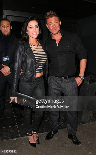 Duncan James and Jasmine Waltz at the Buddha bar on January 17, 2014 in London, England.