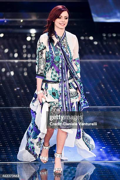 Annalisa attends the Fourth night of 65th Festival di Sanremo 2015 at Teatro Ariston on on February 13, 2015 in Sanremo, Italy.