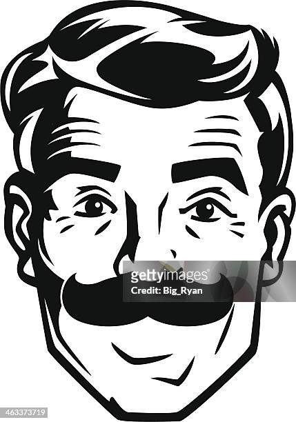 illustrations, cliparts, dessins animés et icônes de moustache homme - mustache
