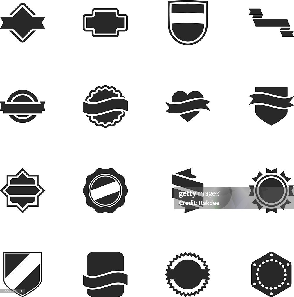 Label Silhouette Icons | Set 5
