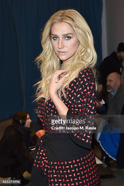 Kesha attends Adam Selman Fashion Show at Mercedes-Benz Fashion Week Fall 2015 on February 13, 2015 in New York City.