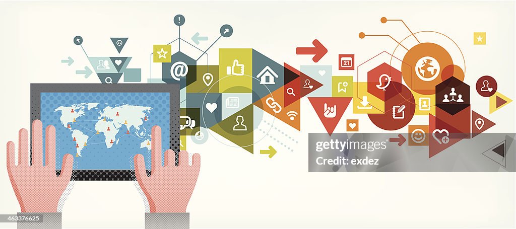 Vector illustration of tablet PC