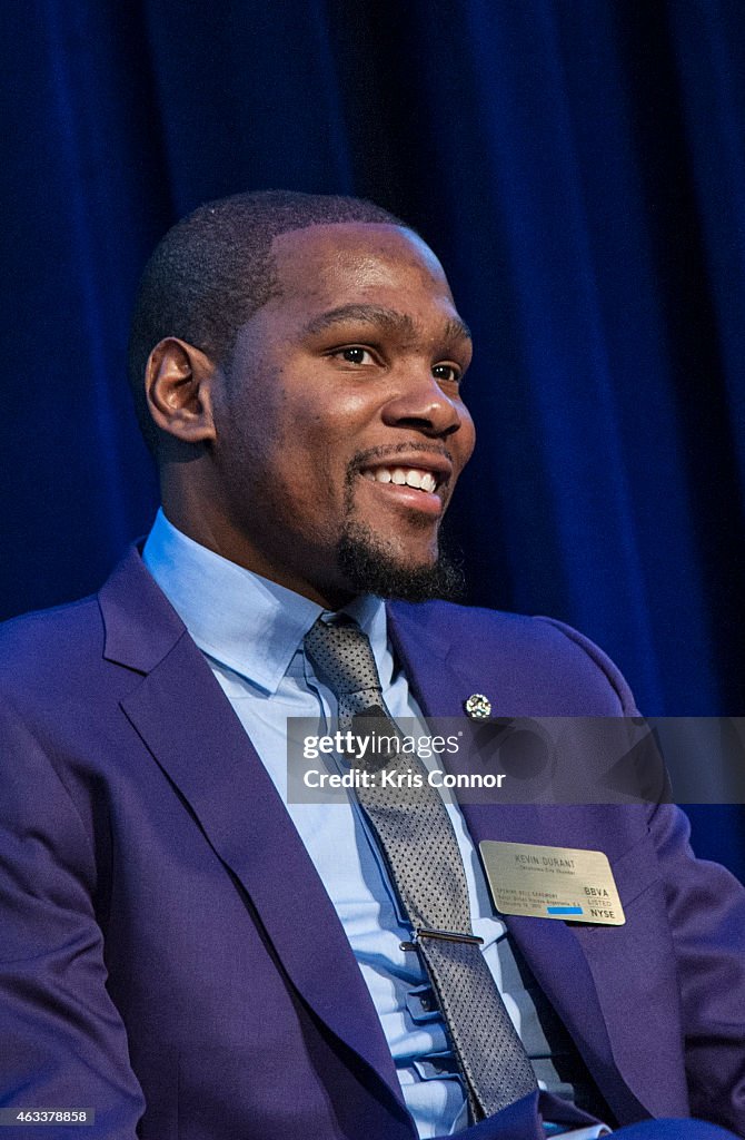 BBVA & BBVA Compass With Kevin Durant And James Harden Ring The NYSE Opening Bell