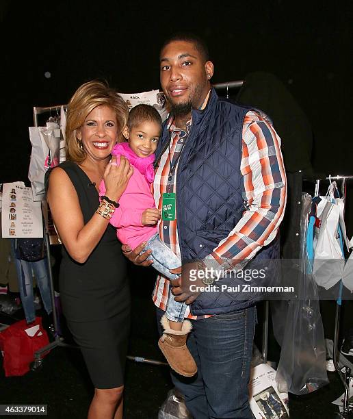 Hoda Kotb, Leah Still and Devon Still backstage at Nike/Levi's Kids Rock! during Mercedes-Benz Fashion Week Fall 2015 at The Salon at Lincoln Center...