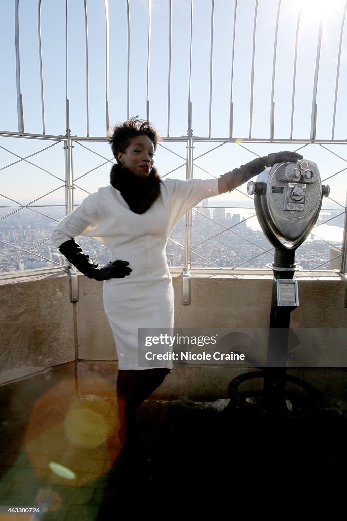 Estelle Visits The Empire State Building To Celebrate The Release Of Her New Album "True Romance"