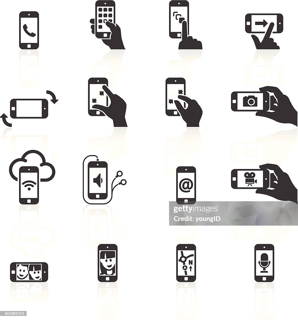 Smartphone Veranstaltungen & Gesten Icons