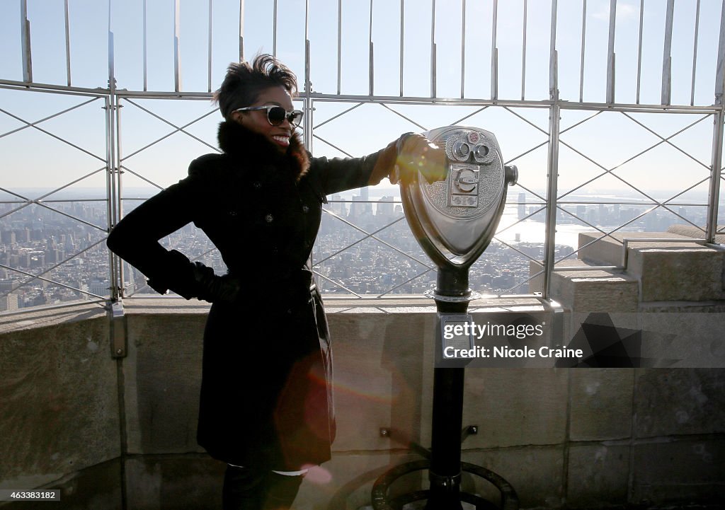 Estelle Visits The Empire State Building To Celebrate The Release Of Her New Album "True Romance"