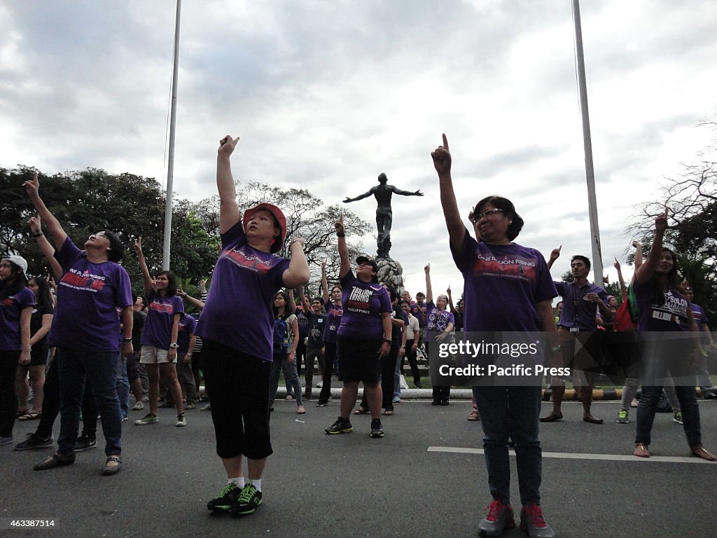 Students and professors from the University of the...