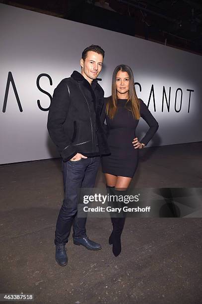 Alex Lundqvist and Keytt Lundqvist attend the Asaf Ganot show during Mercedes-Benz Fashion Week Fall 2015 at ArtBeam on February 13, 2015 in New York...