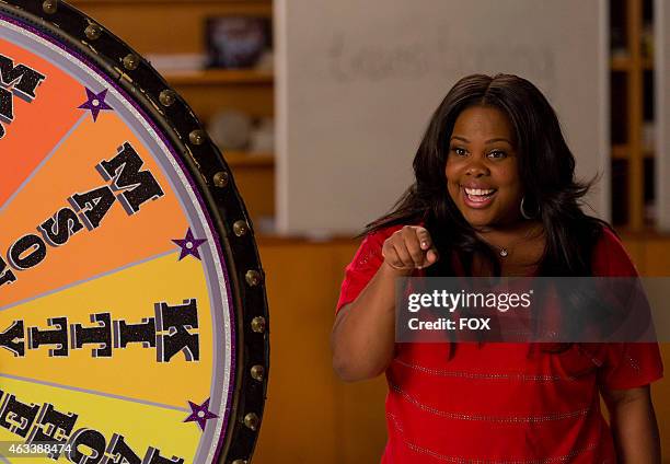 Mercedes spins the wheel of musical talent in the "Transitioning" episode of GLEE airing Friday, Feb. 13, 2015 on FOX.