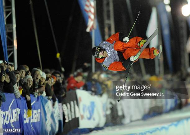 First place finisher Kevin Rolland of France competes during the halfpipe competition on day one of the Visa U.S. Freeskiing Grand Prix at Park City...