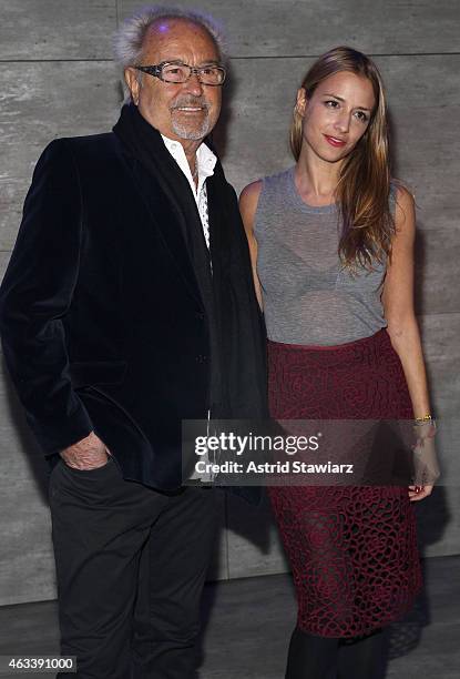 Step-father Mick Jones and designer Charlotte Ronson attend the Charlotte Ronson fashion show during Mercedes-Benz Fashion Week Fall 2015 at The...