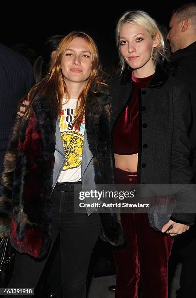 Joséphine de La Baume and Cory Kennedy attend the Charlotte Ronson fashion show during Mercedes-Benz Fashion Week Fall 2015 at The Pavilion at...