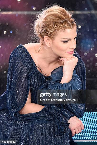 Emma Marrone attends the fourth night of 65th Festival di Sanremo 2015 at Teatro Ariston on February 13, 2015 in Sanremo, Italy.