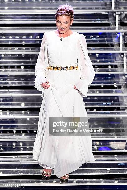 Emma Marrone attends the fourth night of 65th Festival di Sanremo 2015 at Teatro Ariston on February 13, 2015 in Sanremo, Italy.