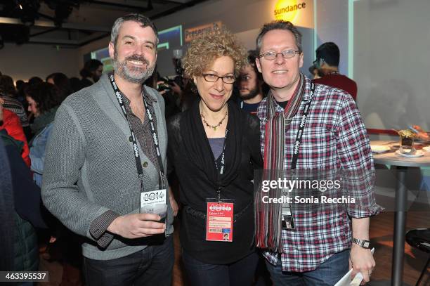 Chris Talbott, President of Docurama and Special Acquisitions at Cinedigm Susan Margolin and Producer Thom Powers attend the Sundance Institute...