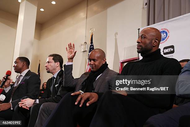 Isiah Thomas, Chris Brousssard, Kevin Powell, Alonzo Mourning, and Hosea Chanchez attend NBAPA All-Star Youth Summit: Real Talk on February 13, 2015...