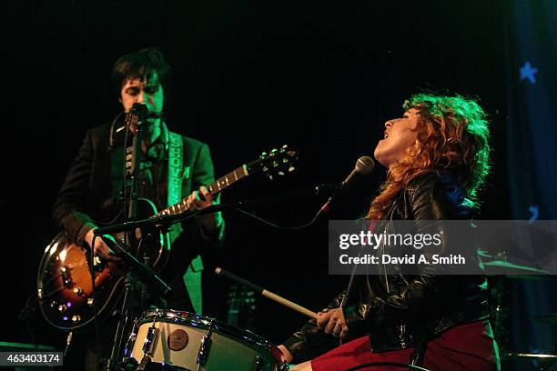 Cary Ann Hearst and Michael Trent of Shovels and Rope perform at Iron City on February 13, 2015 in Birmingham, Alabama.