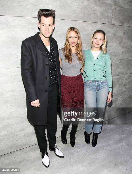 Mark Ronson, Charlotte Ronson and Annabelle Dexter-Jones attends Charlotte Ronson - Front Row & Backstage - Mercedes-Benz Fashion Week Fall 2015 at...