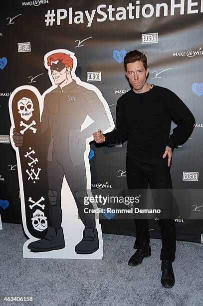Olympic Gold Medalist Shaun White attends the Playstation Special Announcement Event at Gotham Hall on February 13, 2015 in New York City.