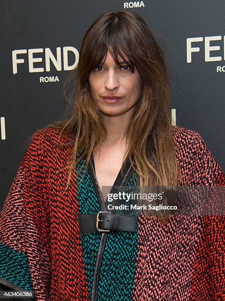 Fashion Writer Caroline de Maigret attends the Fendi Flagship Store Opening Celebration Dinner at the Park Hyatt New York on February 13, 2015 in New...