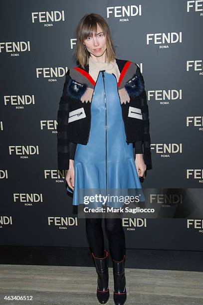 Stylist Anya Ziourova attends the Fendi Flagship Store Opening Celebration Dinner at the Park Hyatt New York on February 13, 2015 in New York City.