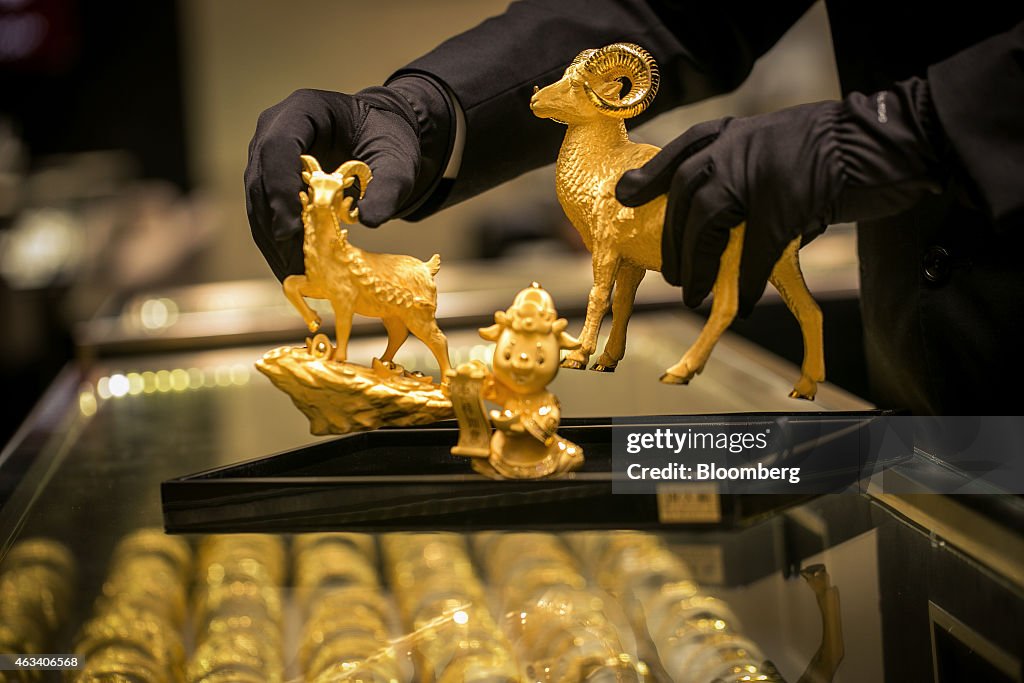 Inside A Chow Tai Fook Jewellery Group Ltd. Store Ahead Of Lunar New Year