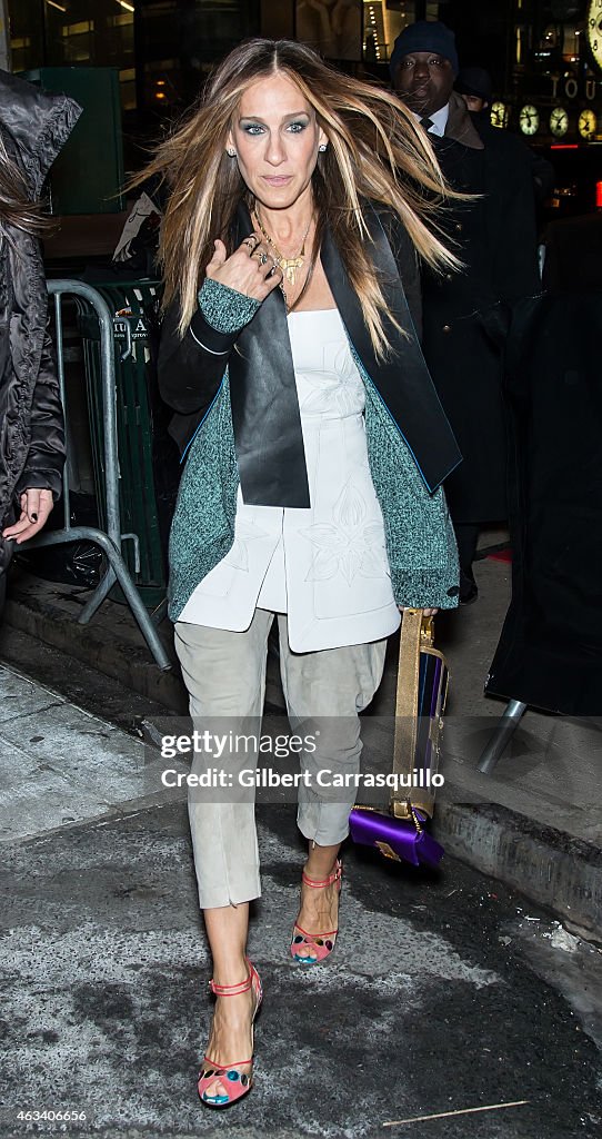 Celebrity Sightings - February 13, 2015 - Fall 2015 Mercedes-Benz Fashion Week