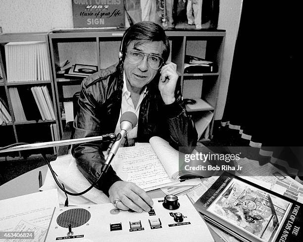 Disc jockey/voice actor Gary Owens seen during photo shoot on September 7, 1983 in Los Angeles, California.