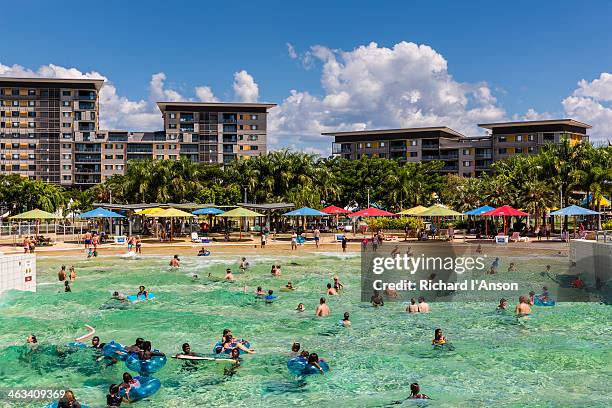 wave lagoon at darwin waterfront - darwin waterfront stock pictures, royalty-free photos & images