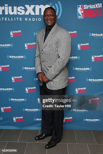 Former NBA Player Dominique Wilkins visits the SiriusXM Studios on February 13, 2015 in New York City.
