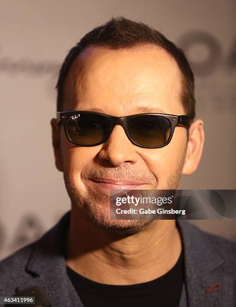 Actor/singer Donnie Wahlberg attends a Valentine's weekend party at 1 OAK Nightclub at The Mirage Hotel & Casino on February 14, 2015 in Las Vegas,...