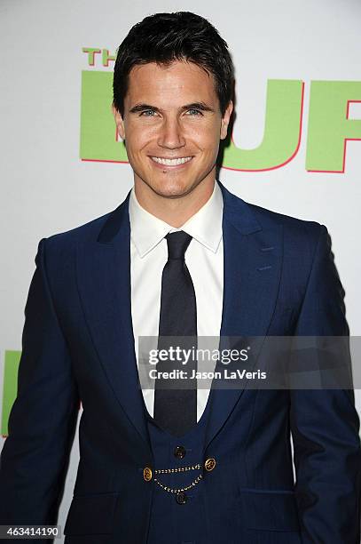 Actor Robbie Amell attends the premiere of "The Duff" at TCL Chinese 6 Theatres on February 12, 2015 in Hollywood, California.