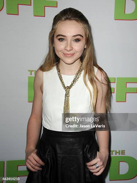 Actress Sabrina Carpenter attends the premiere of "The Duff" at TCL Chinese 6 Theatres on February 12, 2015 in Hollywood, California.