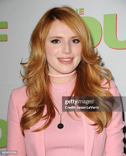 Actress Bella Thorne attends the premiere of "The Duff" at TCL Chinese 6 Theatres on February 12, 2015 in Hollywood, California.