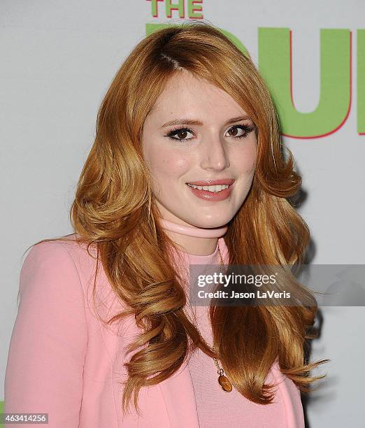 Actress Bella Thorne attends the premiere of "The Duff" at TCL Chinese 6 Theatres on February 12, 2015 in Hollywood, California.