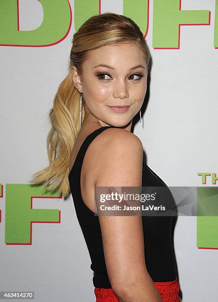 Actress Olivia Holt attends the premiere of "The Duff" at TCL Chinese 6 Theatres on February 12, 2015 in Hollywood, California.