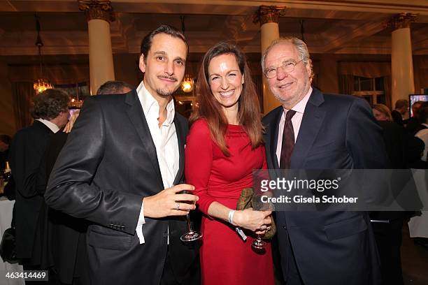 Friedrich von Thun with daughter Gioia and son Max von Thun attend the Bavarian Film Award 2014 at Prinzregententheater on January 17, 2014 in...